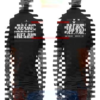 Make Lawns Great Again Lawn Mower Dad Gardener Men's T-shirt Back Print - Monsterry