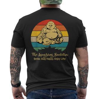 Le Bouddha Rieurouriantintage Rétroieilli T-shirt imprimé au dos - Cadeauxyz