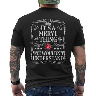 Le Nom De Meryl Est Une Histoire De Meryl Que Tu Ne Comprendrais Pas T-shirt imprimé au dos - Cadeauxyz