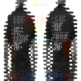 Legend Since February 2005 21St Birthday 21 Years Old Men's T-shirt Back Print - Monsterry