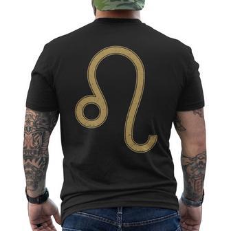 Leo Astrological Symbol The Lion Zodiac Sign Men's T-shirt Back Print - Thegiftio UK