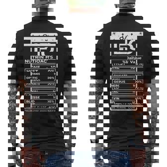 Leo Nutritional Style Zodiac Leo Men's T-shirt Back Print | Mazezy