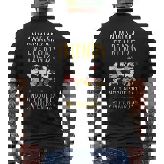 Les Animauxont Des Amis Et Je Ne Mange Pas Mes Amis T-shirt imprimé au dos - Cadeauxyz