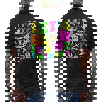 Let's Glowing Crazy It's My Birthday 80'S Party Matching Men's T-shirt Back Print | Mazezy