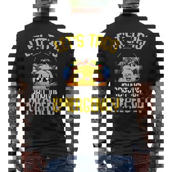 Let's Taco About Your Emergency 911 Dispatcher Tacos Lover Men's T-shirt Back Print | Mazezy