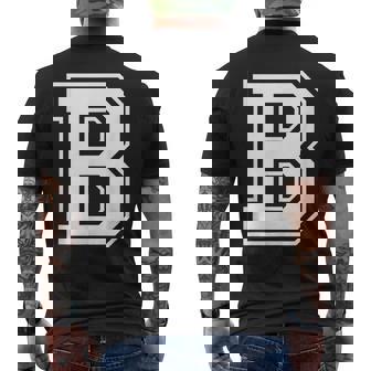 Lettre B Initiale Alphabet T-shirt imprimé au dos - Cadeauxyz