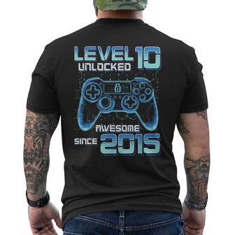 Level 10 Unlocked Video Game Party 10Th Birthday Gamer Boys Men's T-shirt Back Print - Thegiftio UK