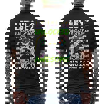 Level 12 Unlocked Awesome Since 201412Th Birthday Gaming Men's T-shirt Back Print | Mazezy