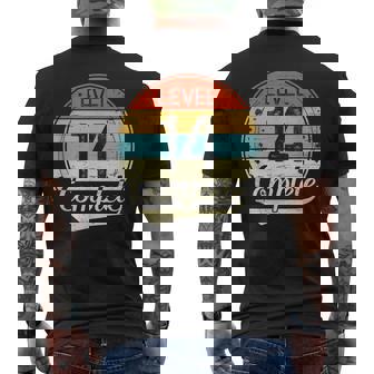 Level 14 Complete Retro 14th Wedding Anniversary Men's Back Print T-Shirt | Mazezy