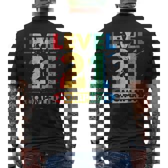 Level 21 Complete 21 Aniversario De Boda 21 Años Camiseta Hombre Estampado Espalda - Regaloses