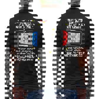 Level Unlocked Game Controller 101 Days School 100 Days Men's T-shirt Back Print - Monsterry