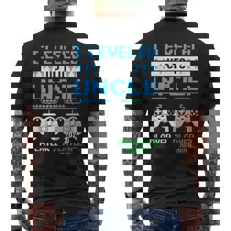 Leveled Up To Uncle 2026 Video Game Soon To Be Uncle Men's T-shirt Back Print - Monsterry
