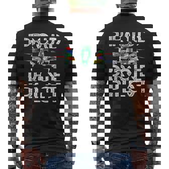 LGBT Rainbow Quadcopter Race Proud Drone Pilot FPV Freestyle Men's Back Print T-Shirt | Mazezy