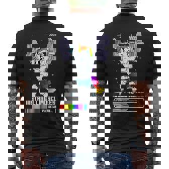 Licorne Pour Installation De Muscles Cadeau Amusant Pour La Gym L'entraînement Et Le Fitness T-shirt imprimé au dos - Cadeauxyz