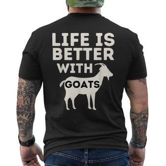 Life Is Better With Goats – Cadeau Amusant Pour Amoureux De Chèvre Et Agriculture T-shirt imprimé au dos - Cadeauxyz