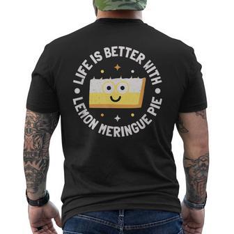 Life Is Better With Lemon Meringue Pie Lemon Meringue Pie Men's T-shirt Back Print - Thegiftio UK