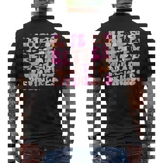 Life Is Better With Sprinkles Cute Ice Cream Dessert Men's T-shirt Back Print | Mazezy