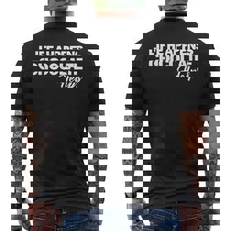 Life Happens チョコレートヘルプ メンズTシャツ バックプリント - Kawaiitshirt