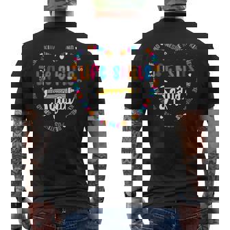 Life Skills Squad Team Be Kind School Life Skills Teacher Men's Back Print T-Shirt | Mazezy