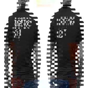 Lighting Guy Stage Crew Theatre Men's T-shirt Back Print - Thegiftio