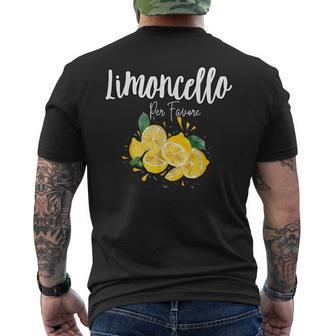 Limoncello Per Favore Lustiger Italienischer Zitronenlikör T-Shirt mit Rückendruck - Geschenkecke
