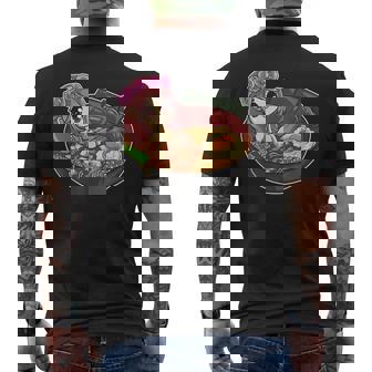 Lindo Chibi Anime Chica Ramen Camiseta Hombre Estampado Espalda - Regaloses