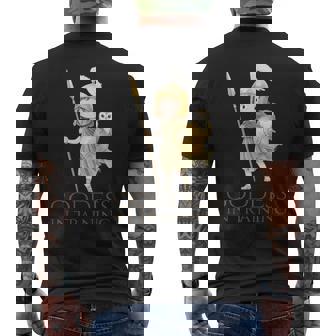 Lindo Griego Antiguo Diosa En Entrenamiento Mitología Atenea Camiseta Hombre Estampado Espalda - Regaloses