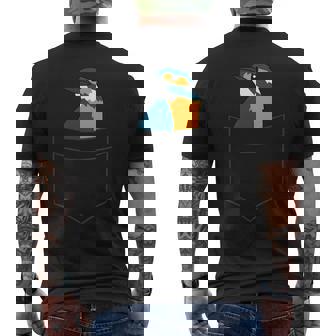 Lindo Martín Pescador En Un Bolsillo Pájaros De Amor Martín Camiseta Hombre Estampado Espalda - Regaloses