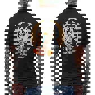 Lindo Pingüino Kawaii Anime Beber Té De Burbujas Niña Niños Camiseta Hombre Estampado Espalda - Regaloses