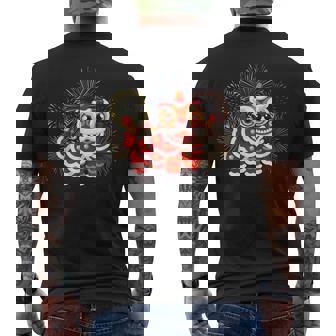 Lion Dance Chinese New Year Lunar New Year Men's T-shirt Back Print - Monsterry