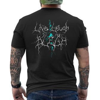 Live Laugh Blegh Metalcore Deathcore Heavy Metal Metalhead T-shirt da uomo con stampa posteriore - Novitaregali