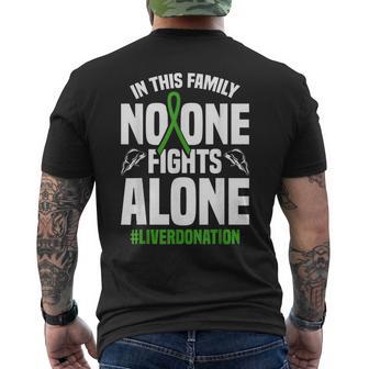 Liver Donation Surgery Organ Donor Liver Transplantation Men's T-shirt Back Print - Thegiftio UK