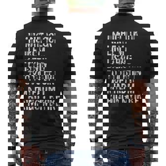 I Might Look Like I'm Listening Riding My Bike Cycling Men's T-shirt Back Print - Thegiftio