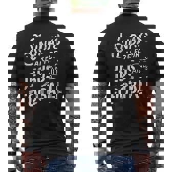 Los Domingoson Para Jesús Y El Fútbol Divertido Religioso Cristiano Camiseta Hombre Estampado Espalda - Regaloses