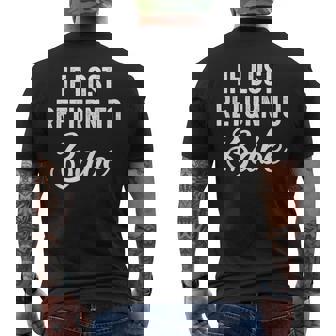 If Lost Return To Babe I Am Babe Couple Matching Men's T-shirt Back Print | Mazezy