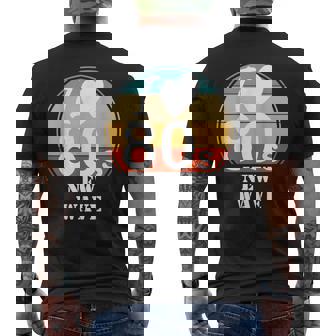 I Love 80s New Wave Music Retro Vintage Sunset Men's Back Print T-Shirt | Mazezy