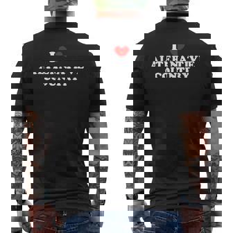 I Love Alternative Country I Heart Alternative Country Men's Back Print T-Shirt | Mazezy