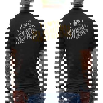 I Love My Beautiful Girlfriend On Back Men's T-shirt Back Print | Seseable CA