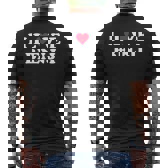 I Love Benji Matching Girlfriend & Boyfriend Benji Name Men's T-shirt Back Print - Thegiftio