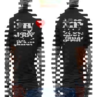 I Love My Big Bo-Oty Girlfriend I Heart My Girlfriend Black Men's T-shirt Back Print - Thegiftio