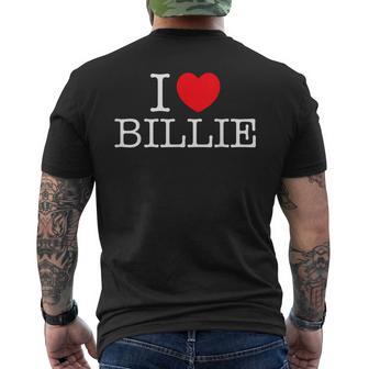 I Love Billie Heart Personalized Name Billie Men's T-shirt Back Print - Monsterry