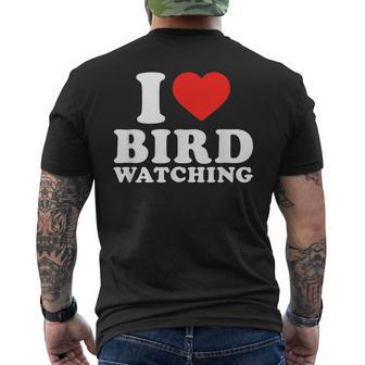 I Love Bird Watching I Heart Bird Watching Lover Watcher Men's T-shirt Back Print - Thegiftio UK