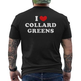 I Love Collard Greens I Heart Collard Greens Men's T-shirt Back Print - Thegiftio UK