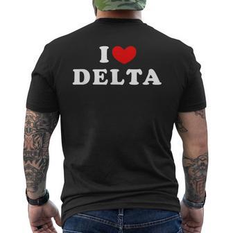I Love Delta I Love Delta Men's T-shirt Back Print - Thegiftio UK