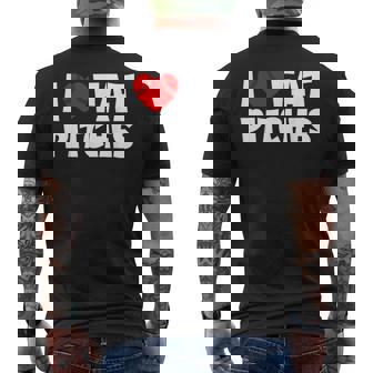 I Love Fat Pitches Heart Baseball I Heart Fat Pitches Men's T-shirt Back Print - Monsterry