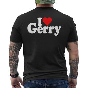 I Love Heart Gerry Name Auf Einem T-Shirt mit Rückendruck - Geschenkecke