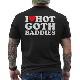 I Love Heart Goth Baddies Hot Emo Alt Dark Edgy Colored Hair Men's T-shirt Back Print - Thegiftio UK