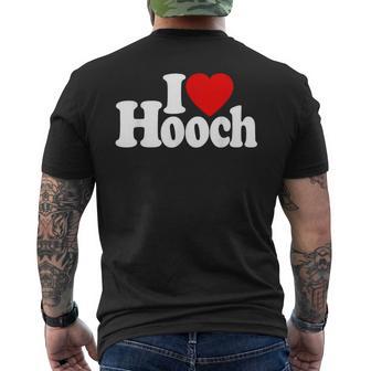 I Love Heart Hooch Distilled Alcohol Men's T-shirt Back Print - Thegiftio UK