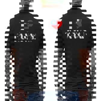 I Love Heart 台湾国旗 台湾 台湾 プライド Roc 台北 メンズTシャツ バックプリント - Kawaiitshirt