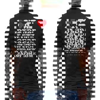 I Love My Hot Short Beautiful Gorgeous Girlfriend Gf Men's T-shirt Back Print - Thegiftio